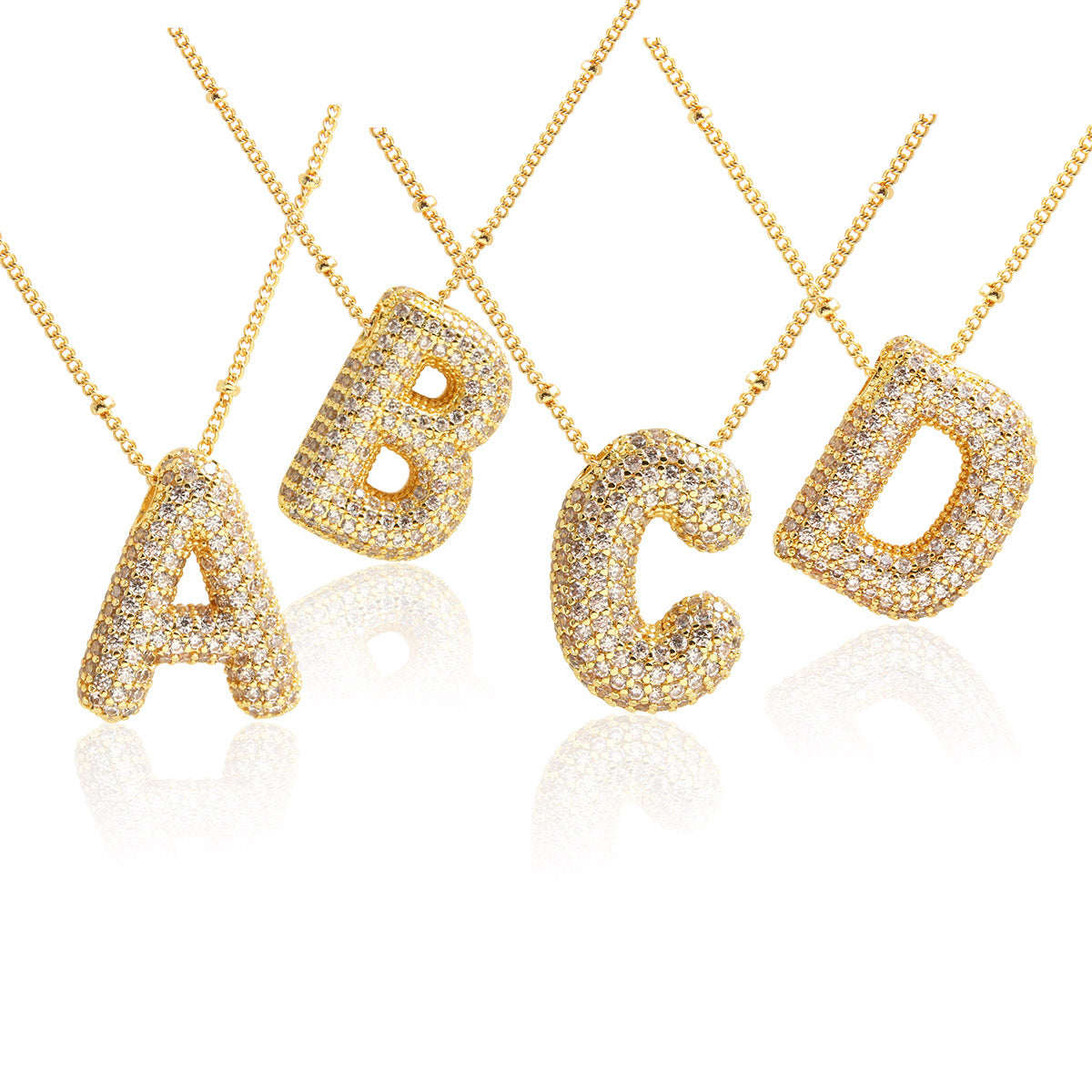 Bubble Initial Necklace