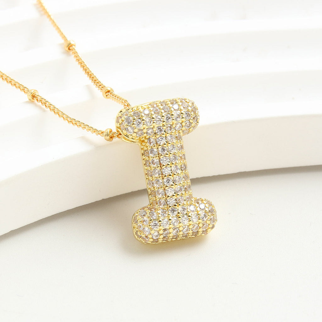 Bubble Initial Necklace