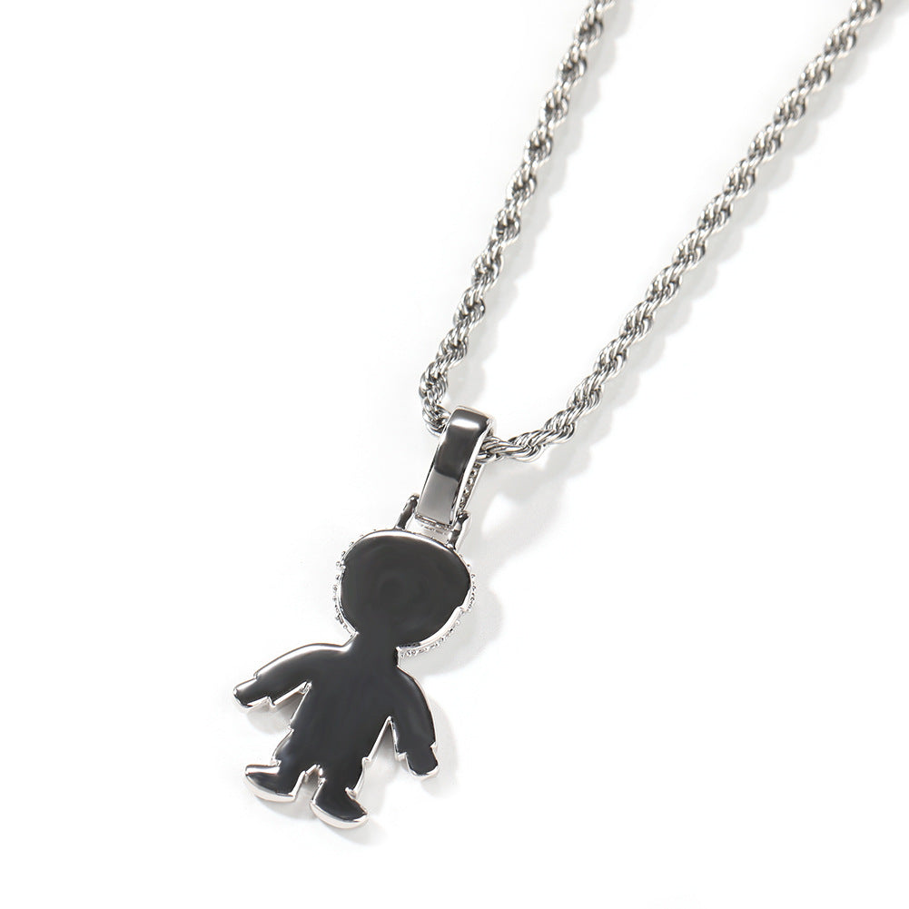 Cartoon Couple Pendant Necklace