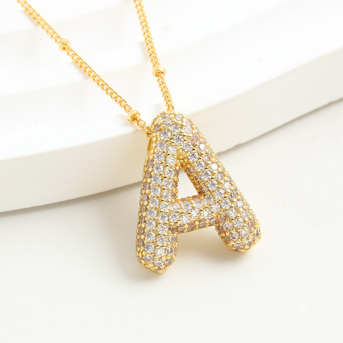 Bubble Initial Necklace