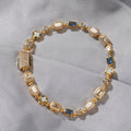Blue Zircon-Inlay Chain Jewelry
