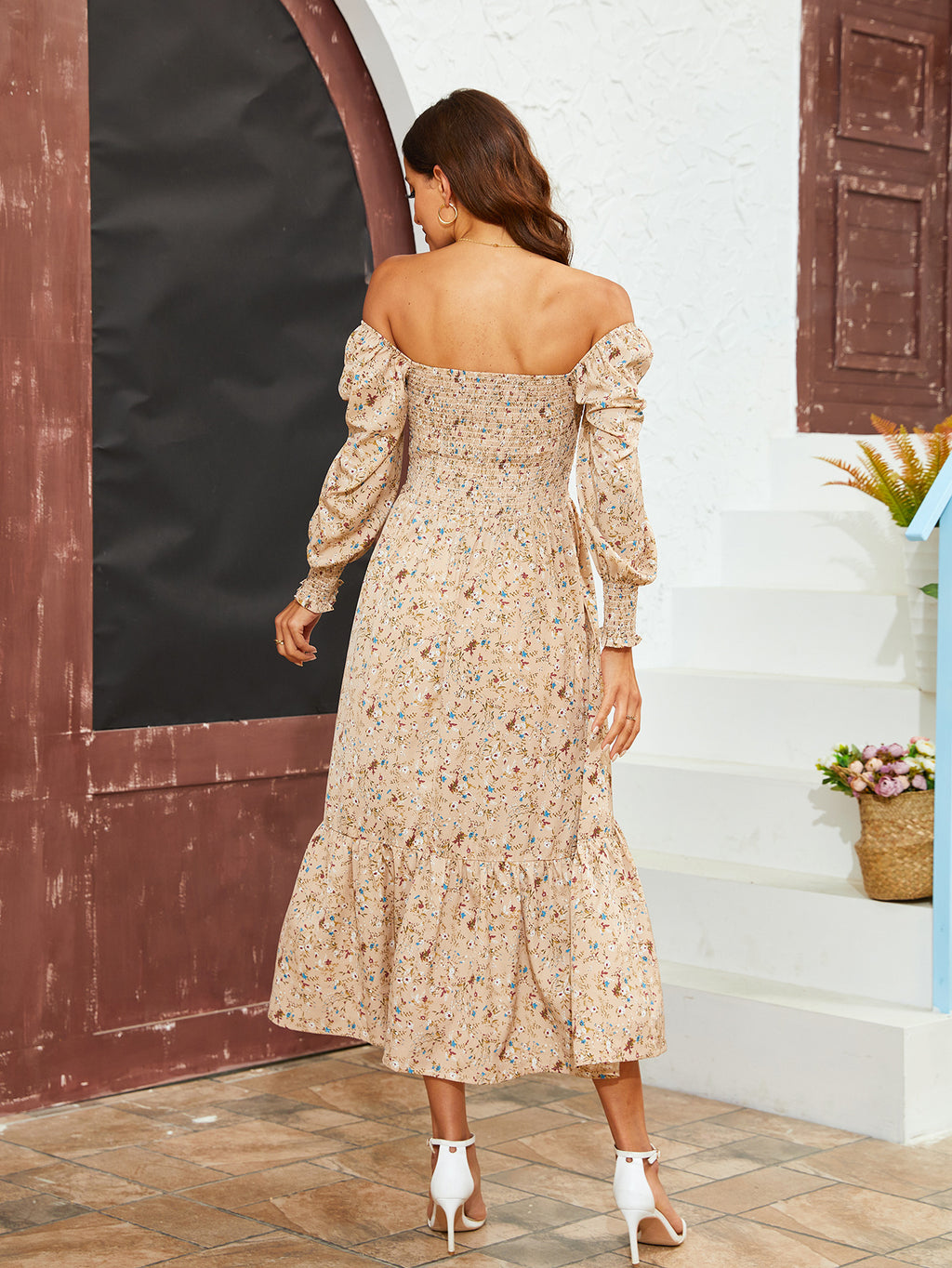 Floral Chiffon Maternity Dress