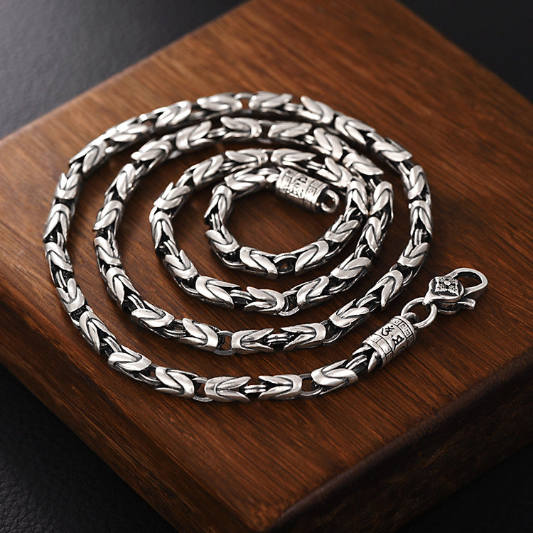 Peace pattern retro thick necklace