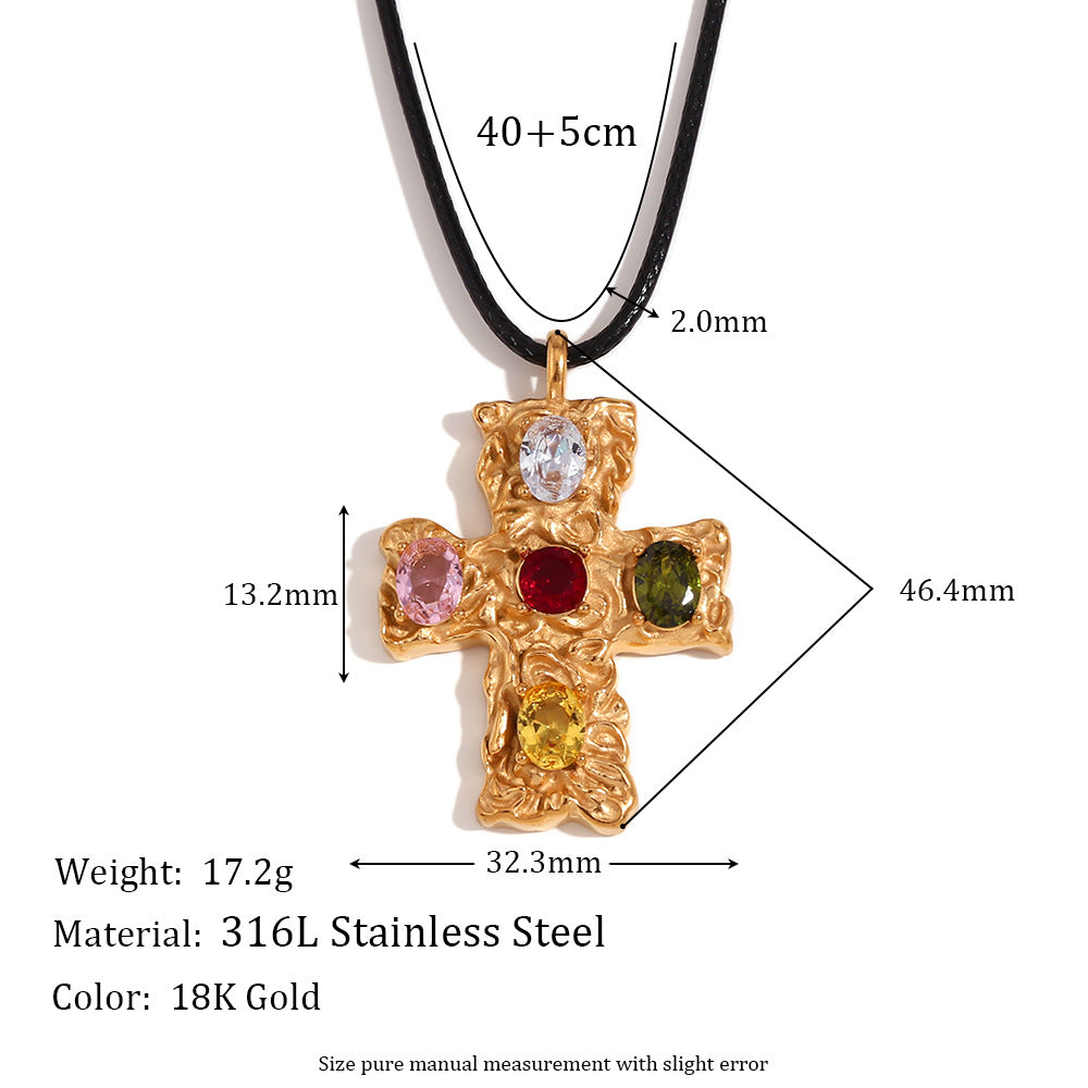 Colorful Cross Necklace