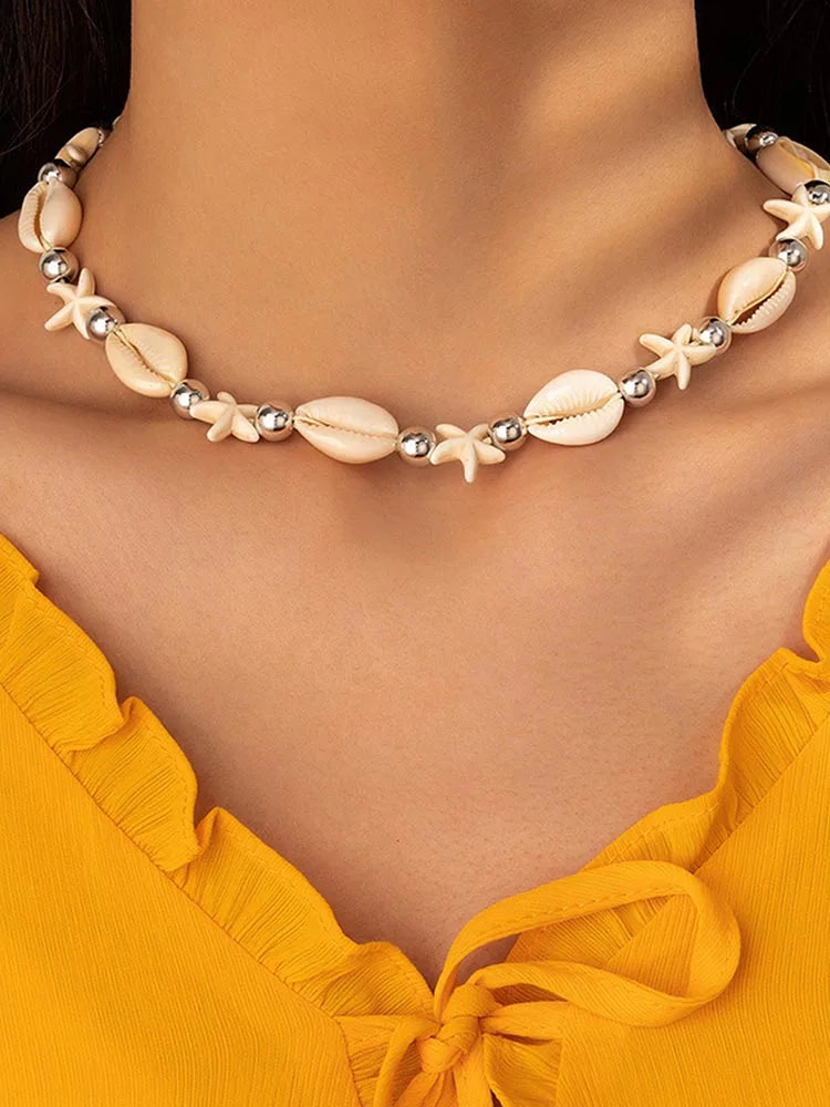 Natural Shell Choker Necklace