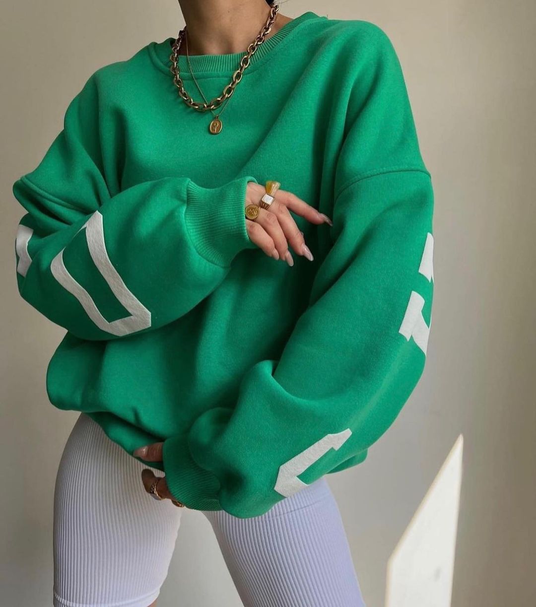 Printed Long-Sleeve Sweatshirt