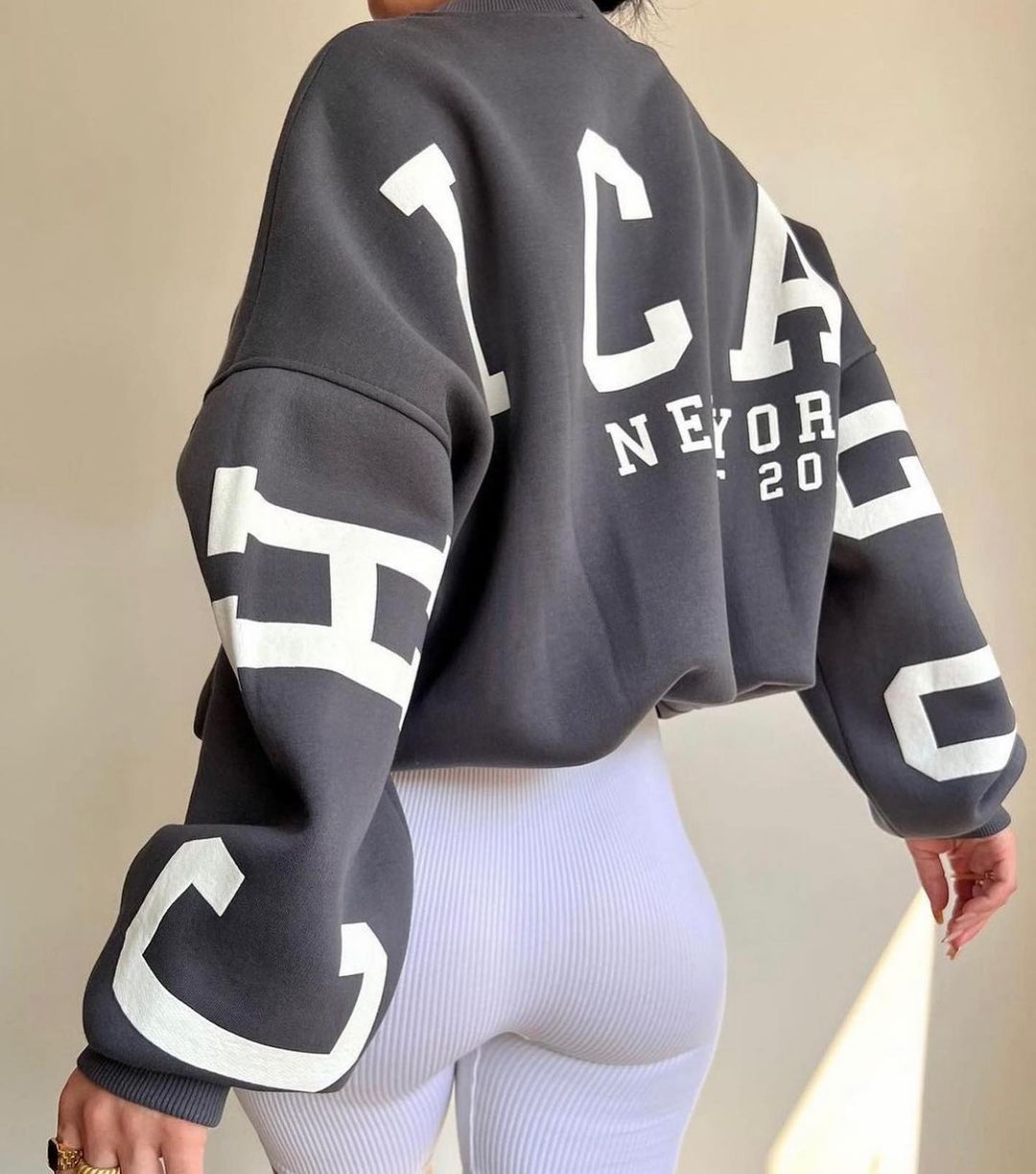 Printed Long-Sleeve Sweatshirt
