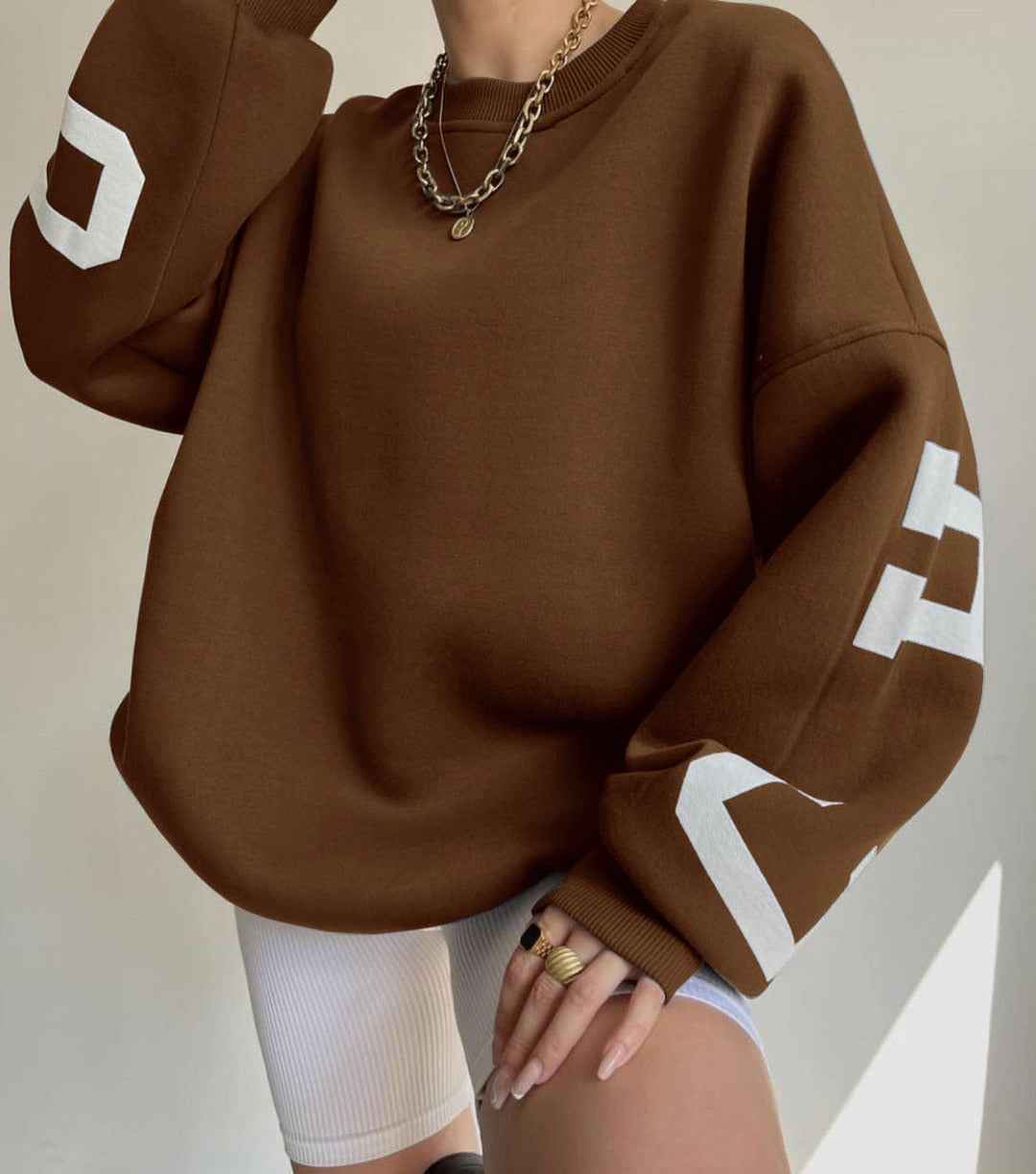 Printed Long-Sleeve Sweatshirt