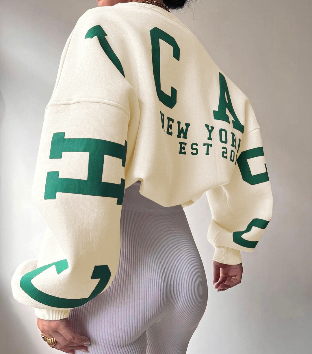 Printed Long-Sleeve Sweatshirt