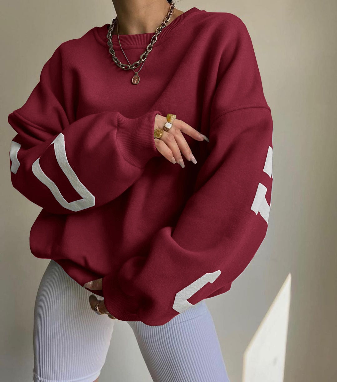 Printed Long-Sleeve Sweatshirt