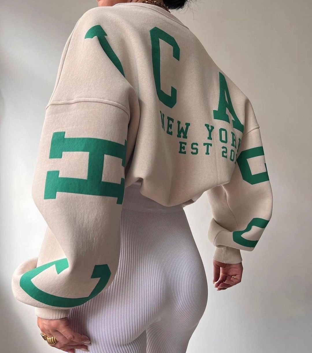 Printed Long-Sleeve Sweatshirt