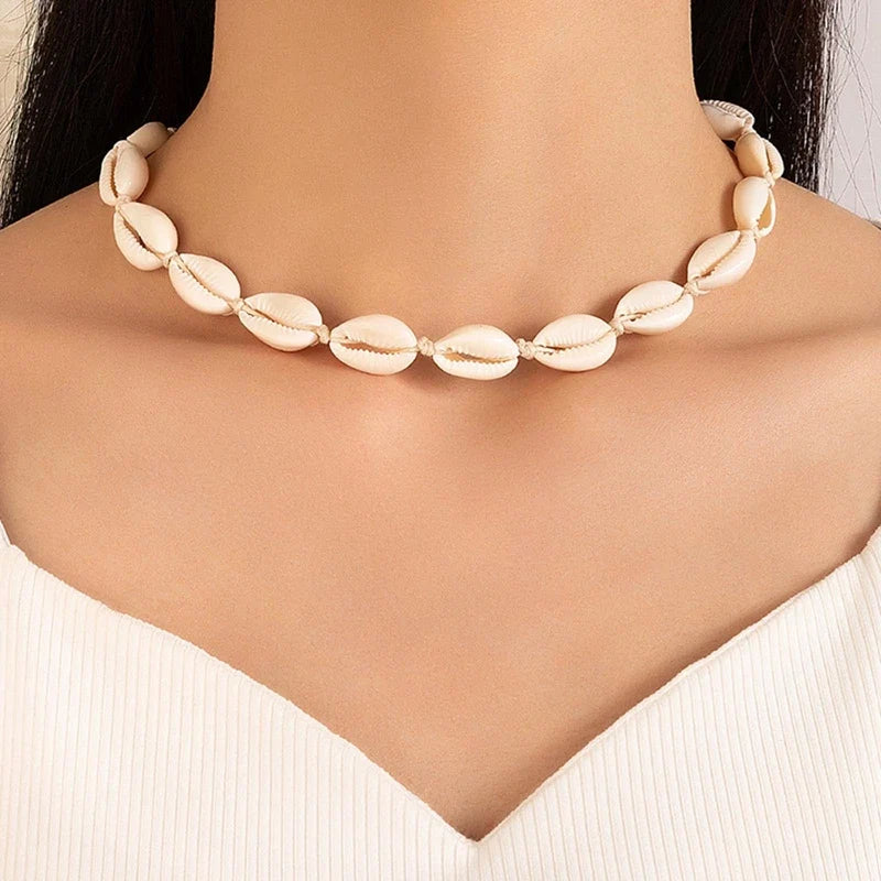 Natural Shell Choker Necklace