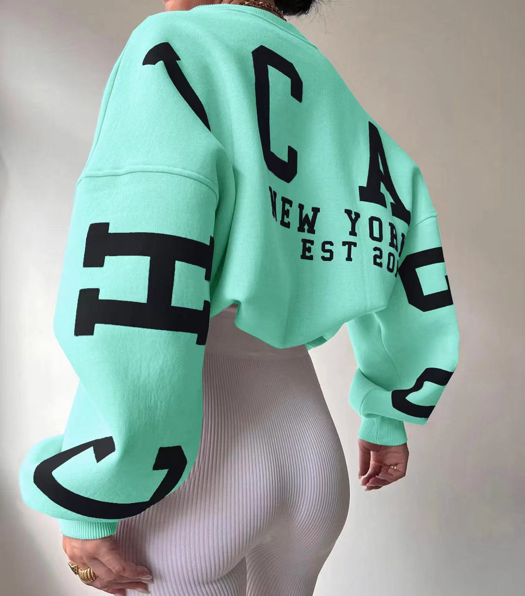 Printed Long-Sleeve Sweatshirt
