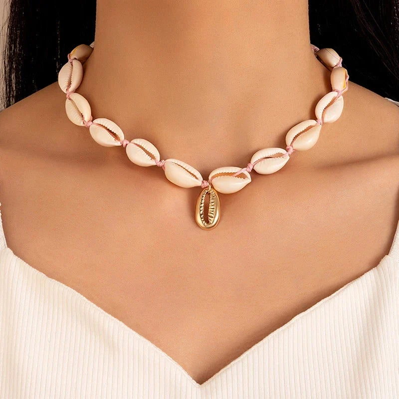 Natural Shell Choker Necklace
