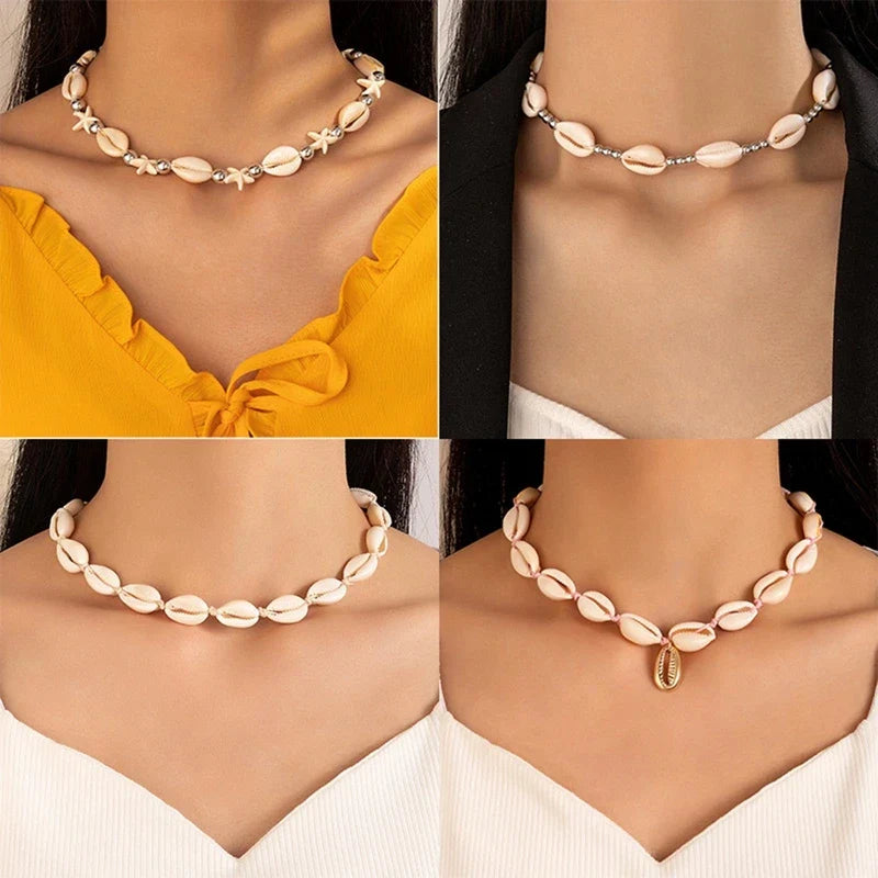 Natural Shell Choker Necklace