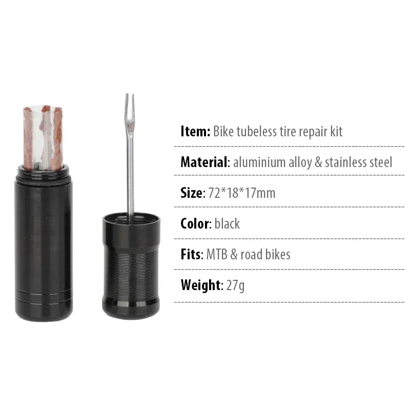 Tubeless Bike Tire Repair Kit & Plugs