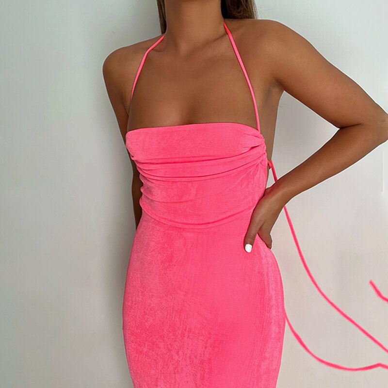 Sleeveless Backless Slit Maxi Dress