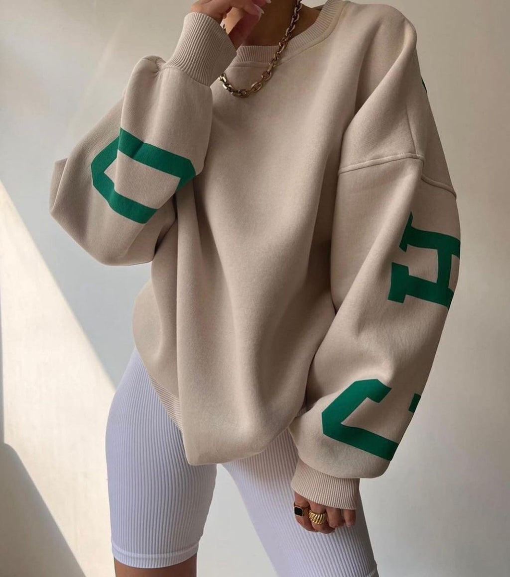 Printed Long-Sleeve Sweatshirt