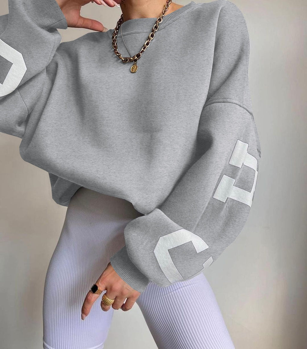 Printed Long-Sleeve Sweatshirt