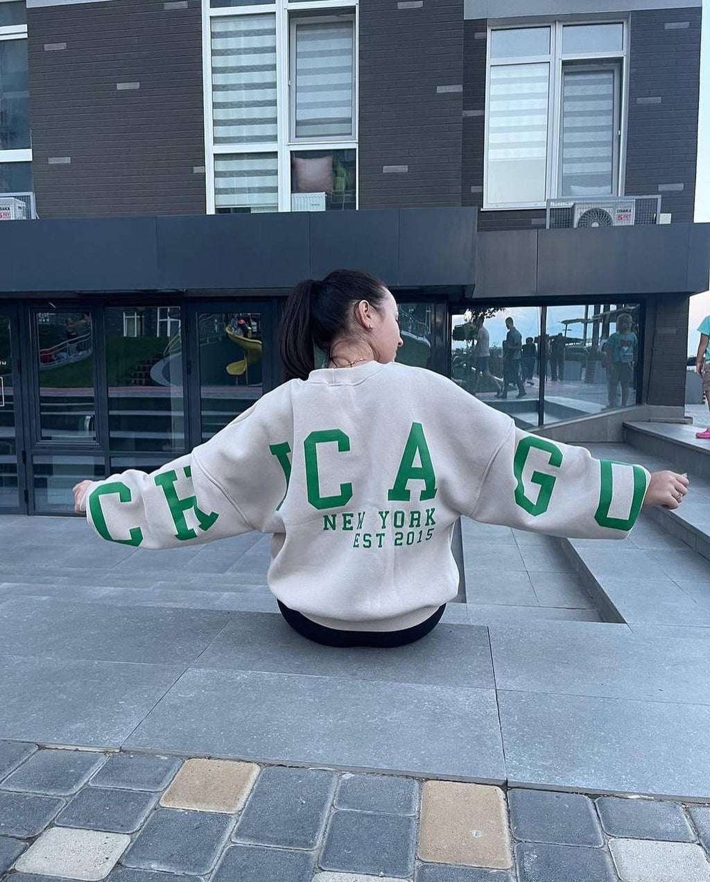 Printed Long-Sleeve Sweatshirt
