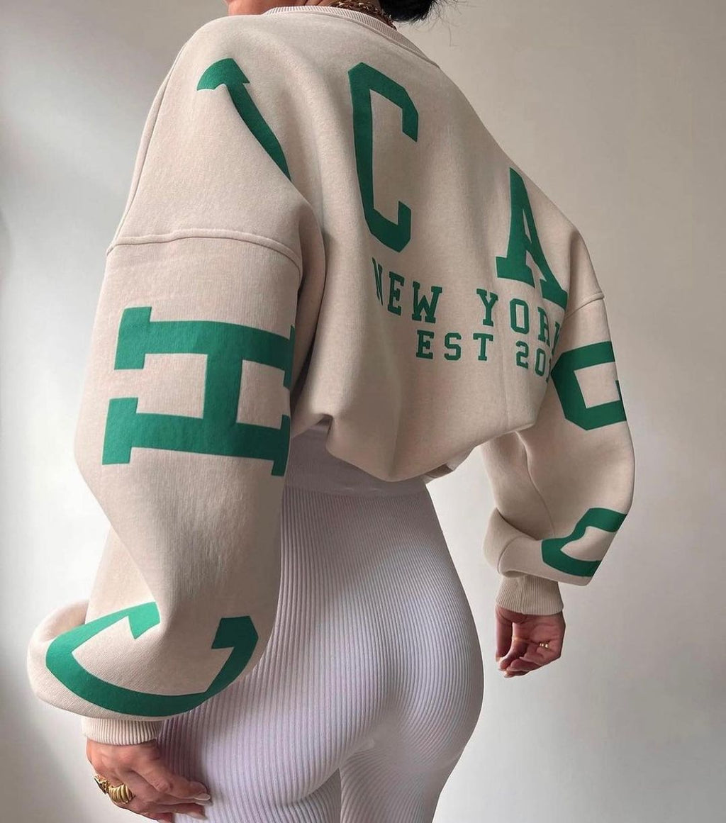 Printed Long-Sleeve Sweatshirt