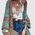 Floral Open-Front Cardigan