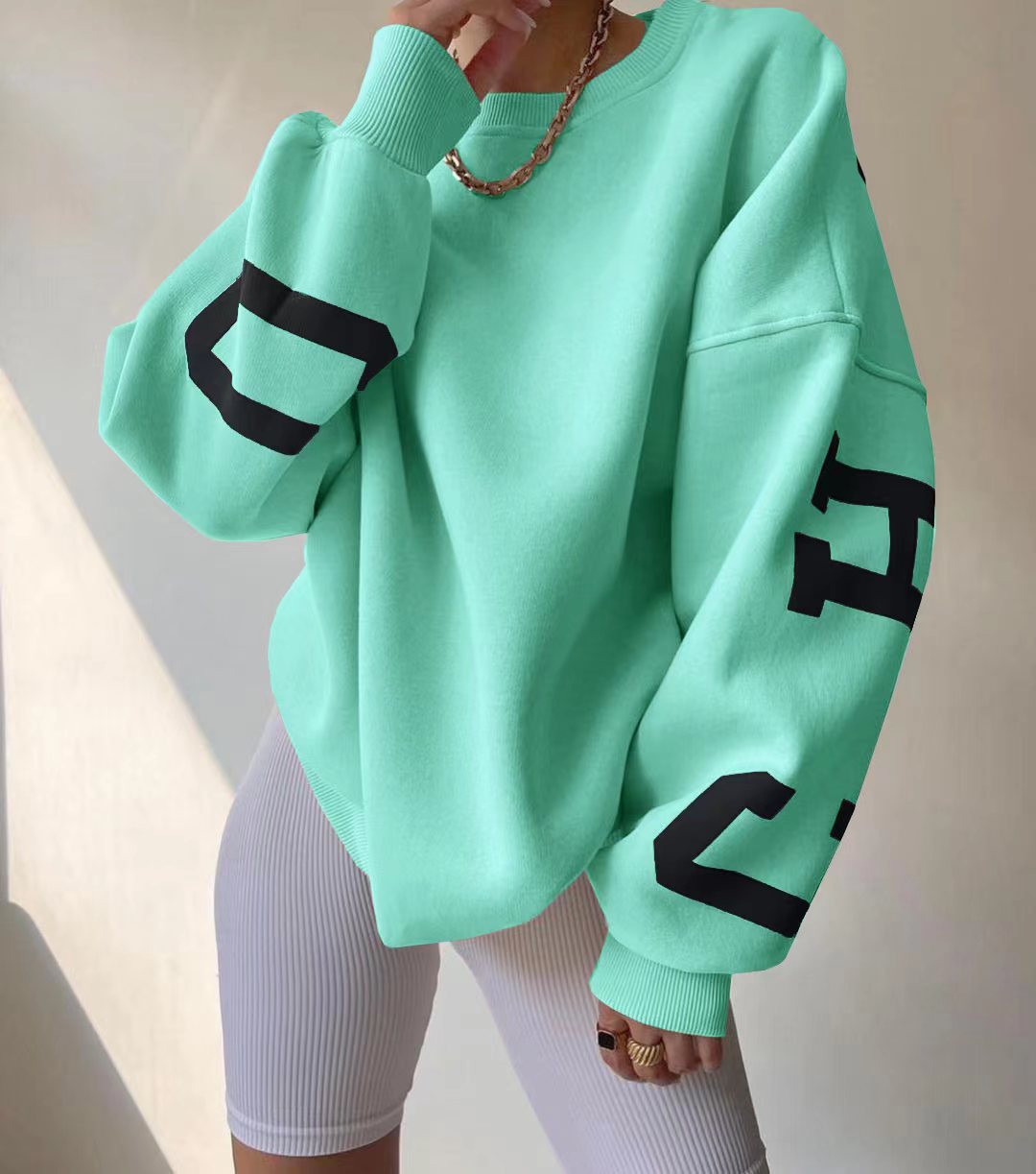 Printed Long-Sleeve Sweatshirt