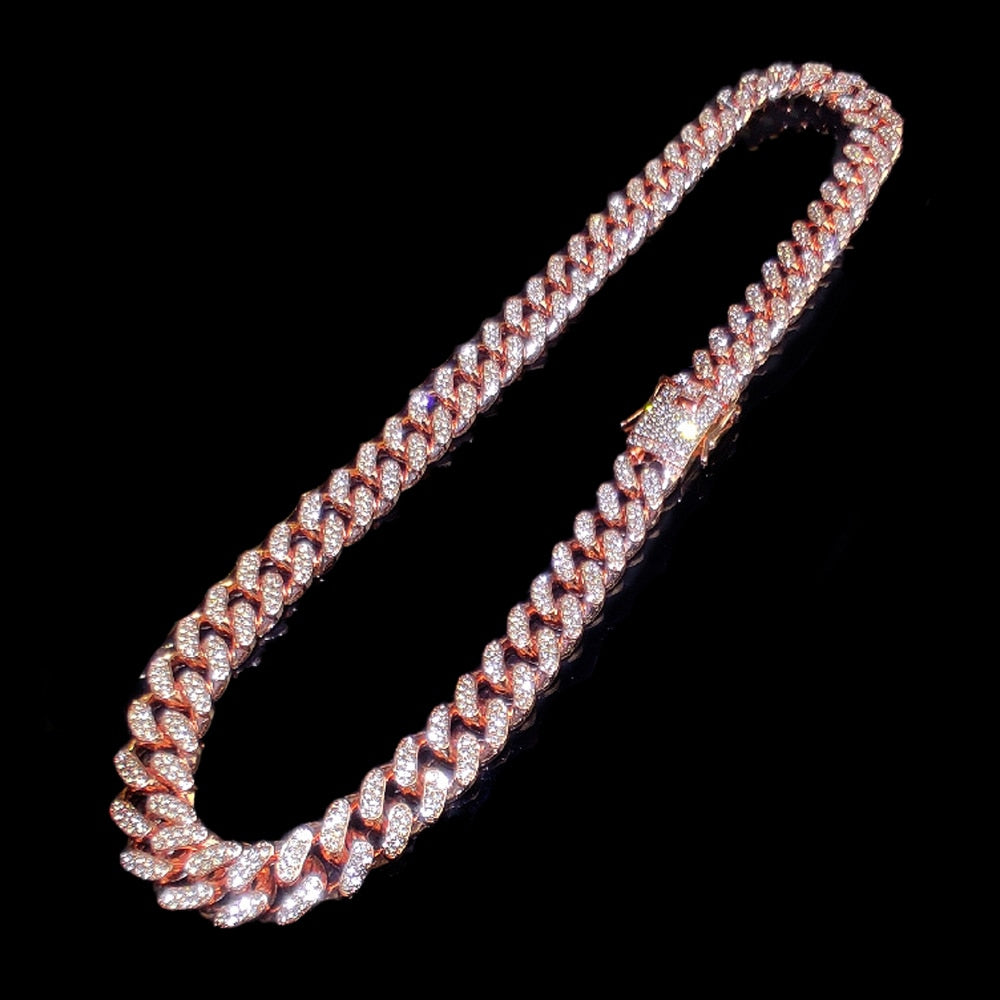 13mm Rhinestone Cuban-Link Necklace