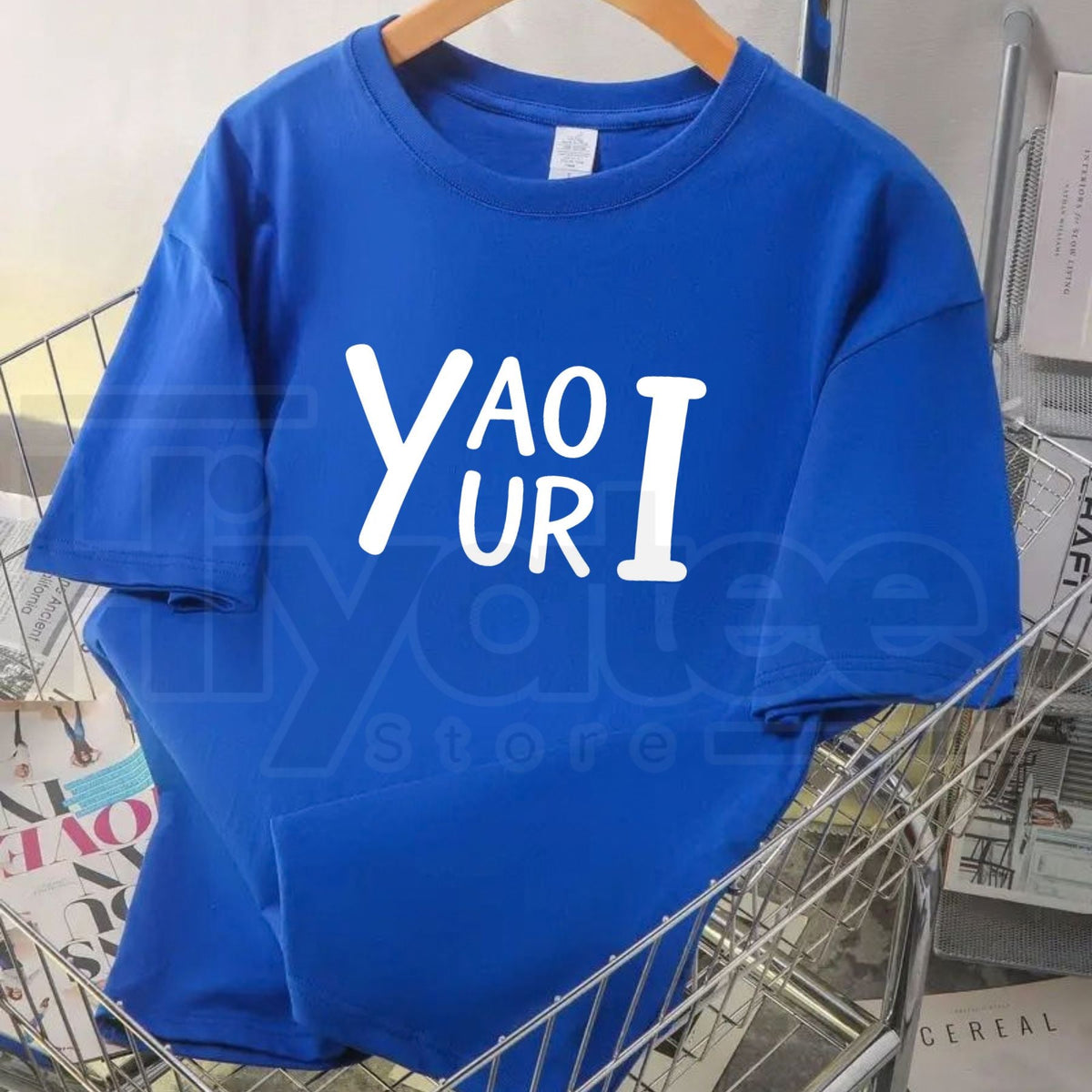 Yaoi Yuri Text Graphic T-Shirt – Handwritten Bold Back Print Anime Tee