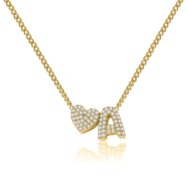 Personalized Bubble Letter Necklace