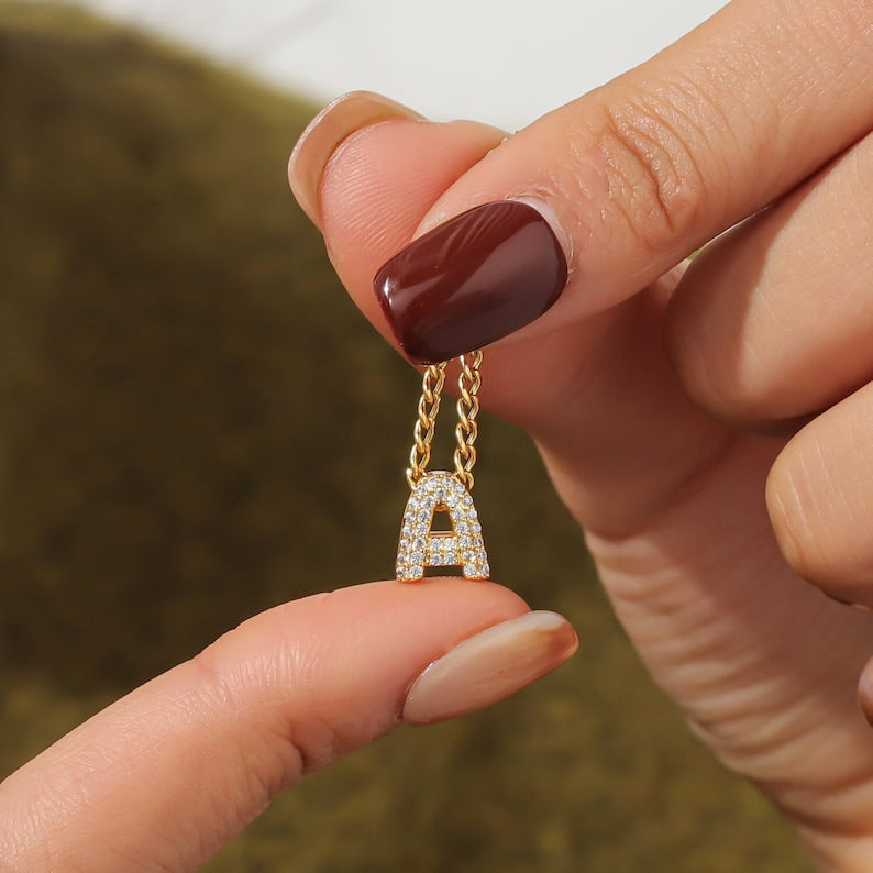 Personalized Bubble Letter Necklace